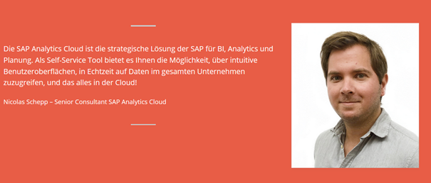 Quote Nicolas Schepp SAP Analytics Cloud
